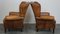 Vintage Sheep Leather Wing Chairs, Set of 2 5