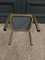 Vintage Side Table in Gold Metal and Smoked Glass, 1980 6