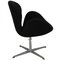 Swan Chair in Black Hallingdal Fabric by Arne Jacobsen, 1980s, Image 3