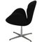 Swan Chair aus schwarzem Hallingdal Stoff von Arne Jacobsen, 1980er 5