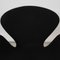 Silla Swan de tela Hallingdal negra de Arne Jacobsen, años 80, Imagen 11