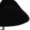 Silla Swan de tela Hallingdal negra de Arne Jacobsen, años 80, Imagen 7