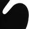 Silla Swan de tela Hallingdal negra de Arne Jacobsen, años 80, Imagen 12