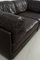 Vintage 2-Sitzer Sofa aus dunkelbraunem Leder 9
