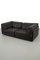 Vintage 2-Sitzer Sofa aus dunkelbraunem Leder 1