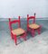 Rote Beistellstühle im skandinavischen Country Design, 1960er, 2er Set 18