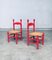 Rote Beistellstühle im skandinavischen Country Design, 1960er, 2er Set 27