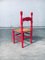 Rote Beistellstühle im skandinavischen Country Design, 1960er, 2er Set 11