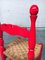 Rote Beistellstühle im skandinavischen Country Design, 1960er, 2er Set 3