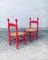 Sedie di design country rosse, Scandinavia, anni '60, set di 2, Immagine 28