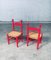 Sedie di design country rosse, Scandinavia, anni '60, set di 2, Immagine 22