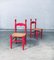 Sedie di design country rosse, Scandinavia, anni '60, set di 2, Immagine 25