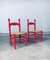 Sedie di design country rosse, Scandinavia, anni '60, set di 2, Immagine 19