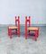 Sedie di design country rosse, Scandinavia, anni '60, set di 2, Immagine 23