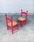 Sedie di design country rosse, Scandinavia, anni '60, set di 2, Immagine 21