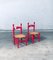 Sedie di design country rosse, Scandinavia, anni '60, set di 2, Immagine 24