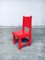 De Stijl Movement Design Roter Stuhl, Jan Wils zugeschrieben, Niederlande, 1920er 1