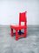 Silla roja De Stijl Movement Design atribuida a Jan Wils, Países Bajos, años 20, Imagen 22