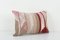 Pink Primitive Design Kilim Lumbar Cushion Case, Image 3