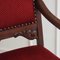 Vintage Red Salon Armchair, Image 3