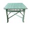 Spanish Bamboo Auxiliar Table Painted in Green, Image 1