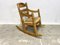 Brutalist Rocking Chair with Wickerwork, 1970s, Image 1