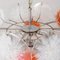 Lámpara de araña con forma de disco de cristal de Murano, años 70, Imagen 14
