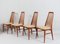 Teak Model Eva Dining Chairs by Niels Koefoed for Hornslet, Denmark, 1960s, Set of 4 3
