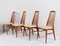 Teak Model Eva Dining Chairs by Niels Koefoed for Hornslet, Denmark, 1960s, Set of 4, Image 6