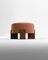 Cassete Pouf in Boucle Burnt Orange by Alter Ego for Collector 1