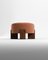 Cassete Pouf in Boucle Burnt Orange by Alter Ego for Collector, Image 1