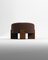 Cassete Pouf in Boucle Dark Brown by Alter Ego for Collector 1