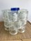 Large Mid-Century Modern Bubble Glass Cube Cylinder Lamps from Poliarte, 1970s, Set of 2, Image 3