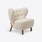 Oslo Faux Sheepskin Wingback Chair from Pure White Lines 1