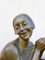 Armand Godard, Art Deco Frau und Lamm, 20. Jh., Bronze auf Onyxsockel 2