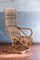 Rattan Armchair with High Backrest, 1970s, Image 1