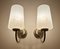 Vintage Glass Brass & Wall Lights from Honsel, 1960s, Set of 2 2