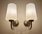 Vintage Glass Brass & Wall Lights from Honsel, 1960s, Set of 2, Image 2