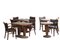 Marble Cafe Table and Chairs in Bentwood, Set of 12 1