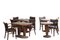 Marble Cafe Table and Chairs in Bentwood, Set of 12, Image 1