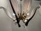 Lámpara de araña de cristal de Murano en blanco y negro de Franco Luce Seguso, años 60, Imagen 7