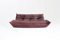 Burgundy Leather Togo 3-Seater Sofa by Michel Ducaroy for Ligne Roset, 1990s 1