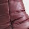 Burgundy Leather Togo 3-Seater Sofa by Michel Ducaroy for Ligne Roset, 1990s 7