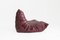 Burgundy Leather Togo 3-Seater Sofa by Michel Ducaroy for Ligne Roset, 1990s 13