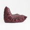 Burgundy Leather Togo 3-Seater Sofa by Michel Ducaroy for Ligne Roset, 1990s 2