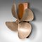 Large Vintage English Ship Propeller Display in Bronze and Oak, 1950s, Image 3