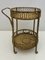 Bohemian Round Bar Trolley in Bamboo and Wicker attributed to Franco Albini, 1960s, Image 6