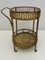 Bohemian Round Bar Trolley in Bamboo and Wicker attributed to Franco Albini, 1960s, Image 1