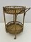 Bohemian Round Bar Trolley in Bamboo and Wicker attributed to Franco Albini, 1960s, Image 4