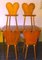 Brutalistische Mid-Century Stühle, 1950, 4er Set 7